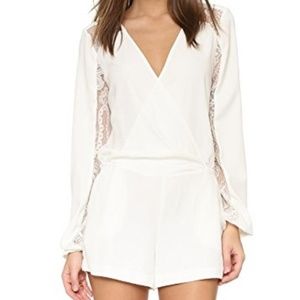 Parker White Long Sleeve Romper